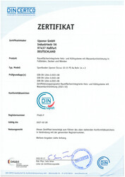 Uponor CER Siccus Sport SYS MECH DIN CERTCO 7F465-F DE DE